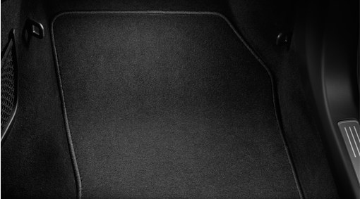 Textile passenger compartment mats