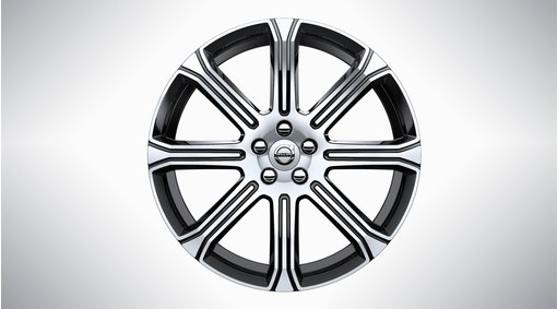 20" 8-Spoke Black Diamond Cut - 1012