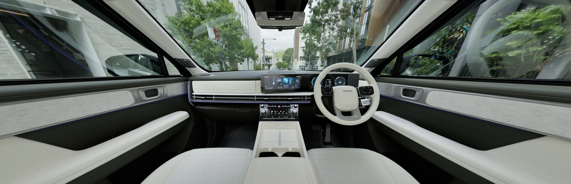 Spacious yet connected interior.  Image