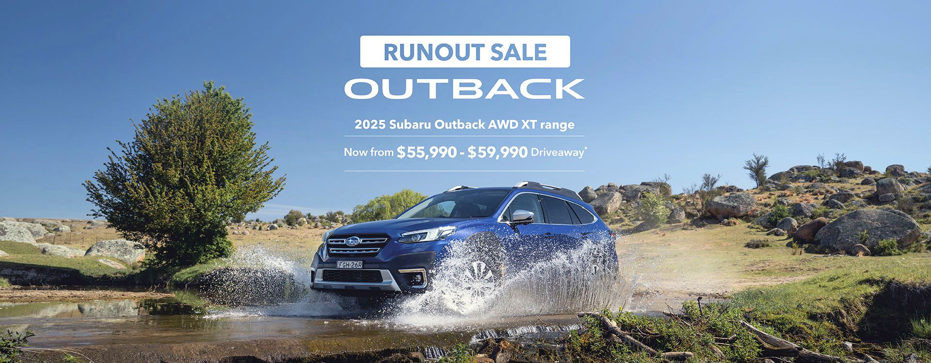 2025 Subaru Outback AWD XT range. Now from $55990 - $59990 Driveaway.