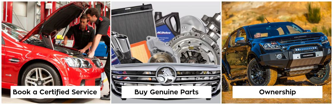 Holden. Book a Certified Service. Buy Genuine Parts. Ownership.