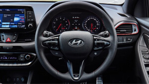 i30 N N steering wheel with dedicated N-button.