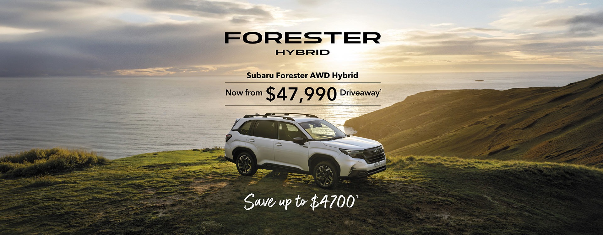 Subaru Forester AWD Hybrid. Now from $47990 Driveaway.