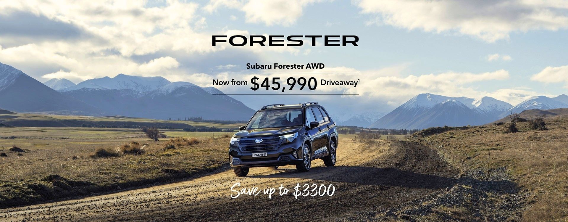Subaru Forester AWD. Now from $45990 Driveaway. Save up to $3300