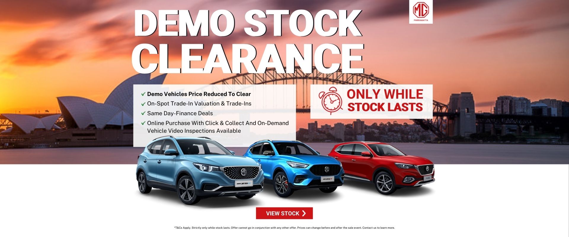MG Parramatta is offering attractive prices on demo and used MG 3, MG HS and MG ZS to clear the stock. 