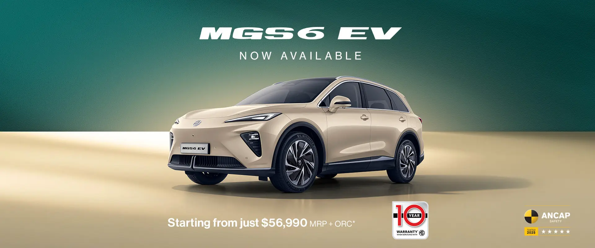 MGS6 EV Now Available
