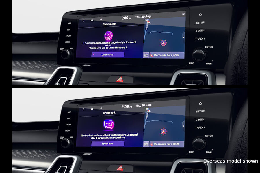 Quiet mode and driver intercom