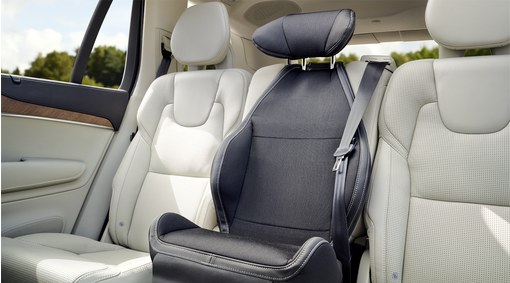 Padded upholstery for integrated booster seat