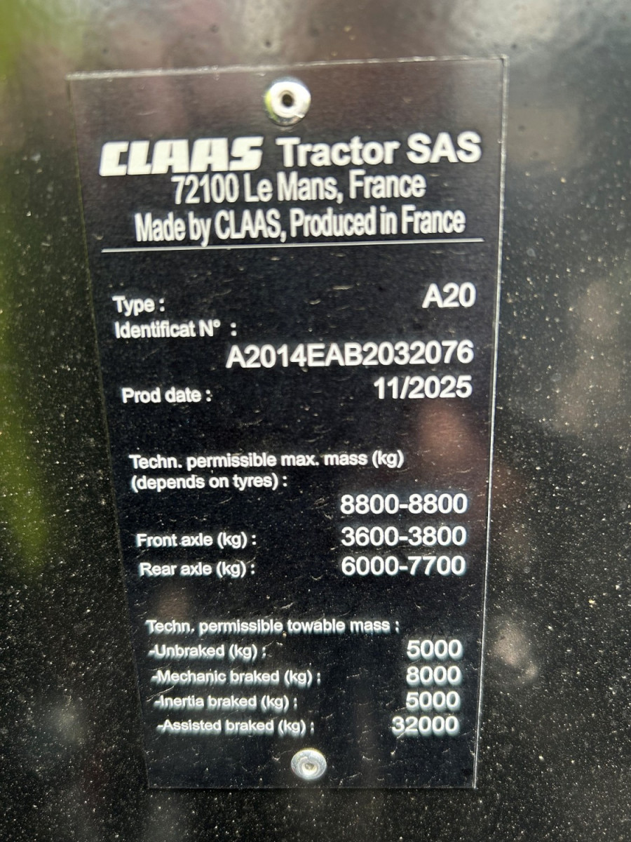 2026 CLAAS TRACTORS 4WD & FWA Image 17