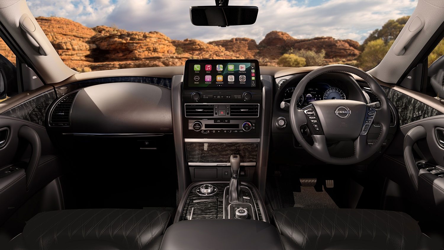 The Nissan Patrol provides a modern and premium cabin experience that delivers cutting-edge technology and comfort on or off the road. Image