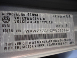 2014 MY15 Volkswagen Golf 7 90TSI Hatchback