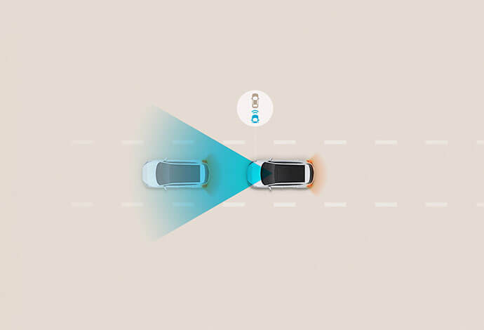 Forward Collision-Avoidance Assist (FCA) - City/Urban/Interurban/ Pedestrian/Cyclist (camera and radar). Image