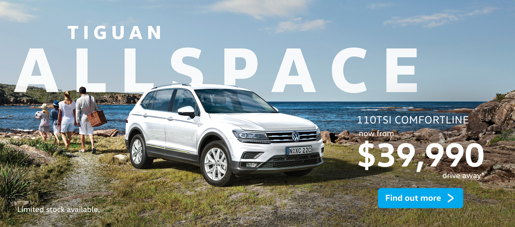 Tiguan Allspace 110TSI Comfortline from $39,990 driveaway