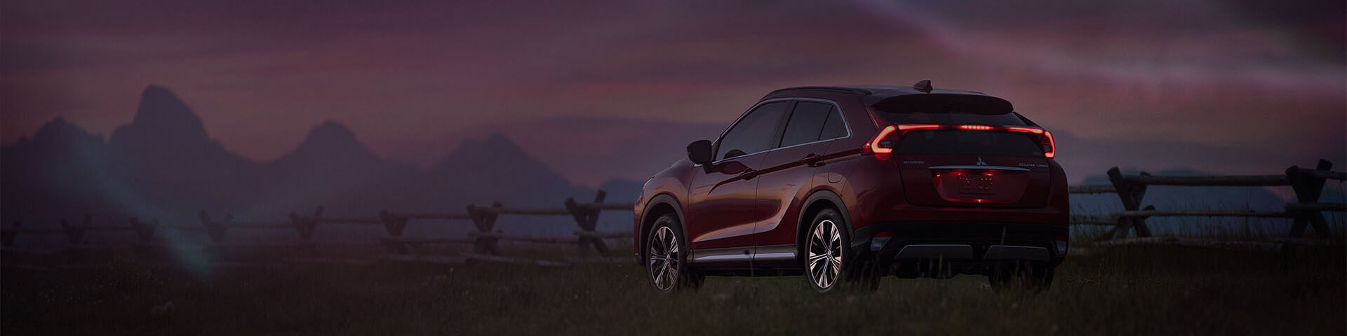 Mitsubishi Eclipse Cross at night.