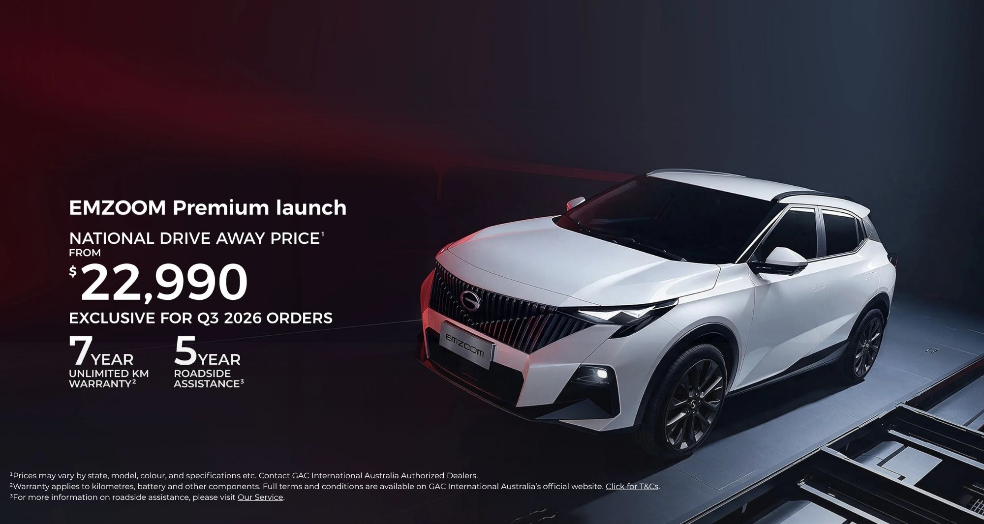 EMZOOM Nationwide Drive Away Price From 26,990 AUD Exclusive for Q3 2026 Orders