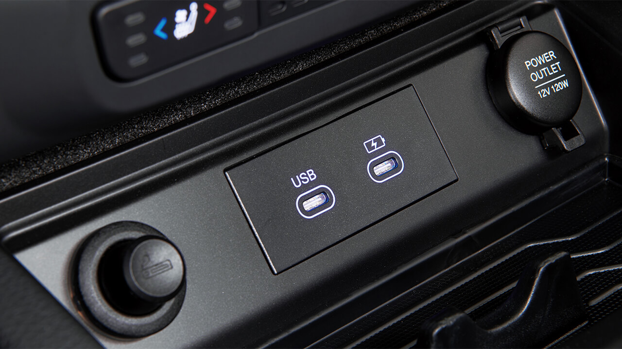 12V/120W and USB ports Image