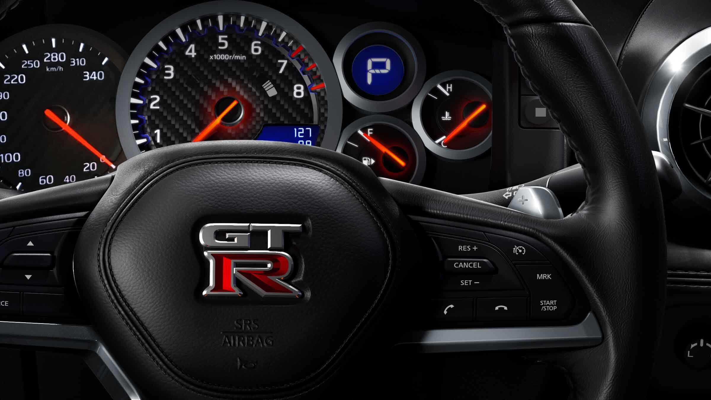 GT-R Steering Wheel and Gauges Image