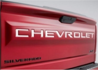 Silver Chevrolet Tailgate Lettering