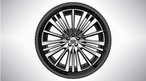 Complete wheels, 22" 20-Spoke Black Diamond Cut