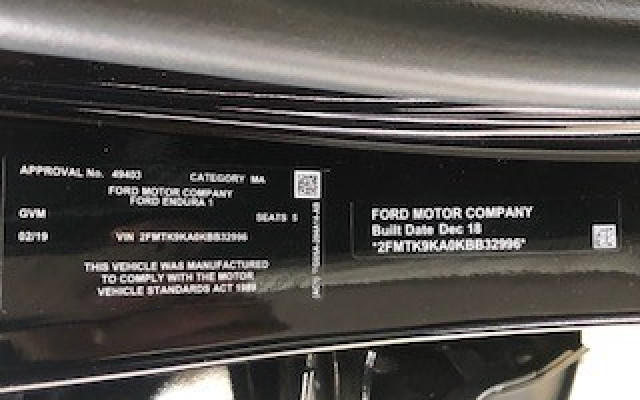 2018 Ford Endura CA 2019MY TITANIUM Suv