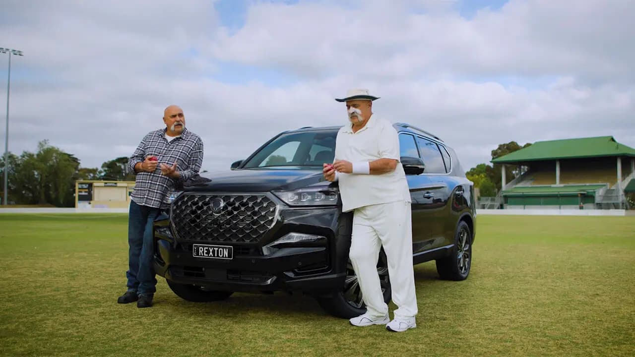 With the Rexton’s 3.5 tonne towing, you can tow just about anything (even a big cricket)! Image