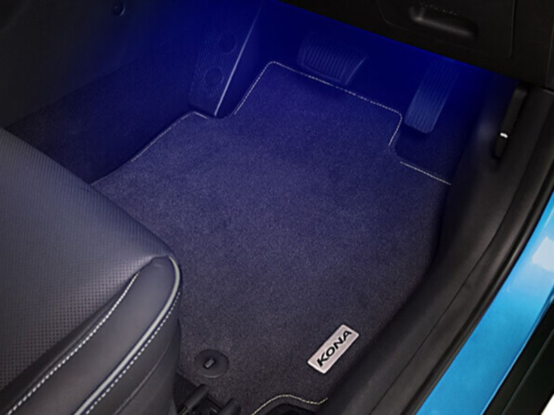 Front and rear interior footwell lightning
