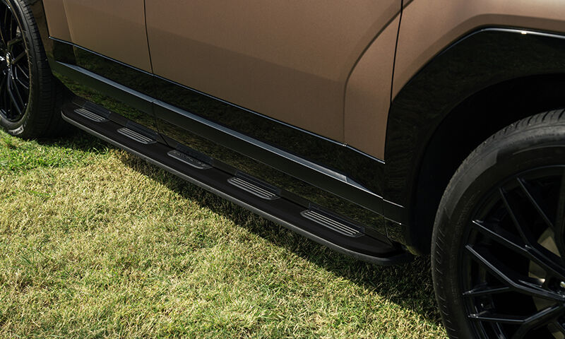 Integrated side steps - black