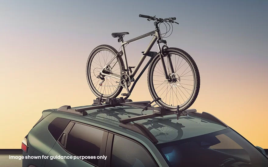 Roofbar - mounted bike rack