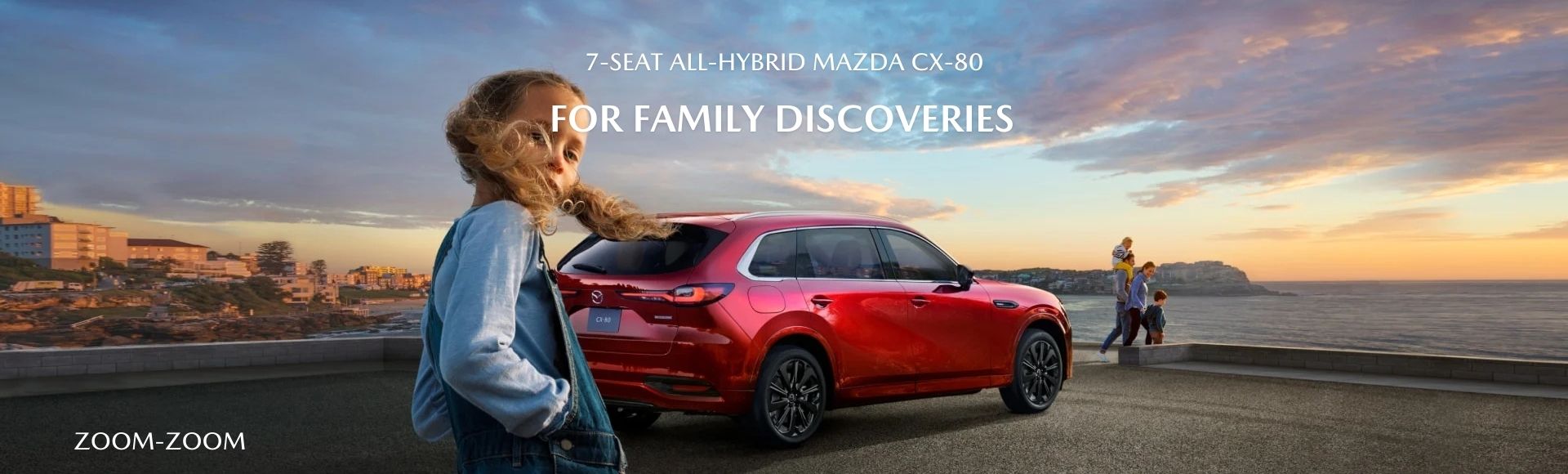 7-seat All-Hybrid Mazda CX-80. For family discoveries