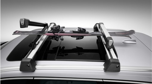 Retractable ski holder