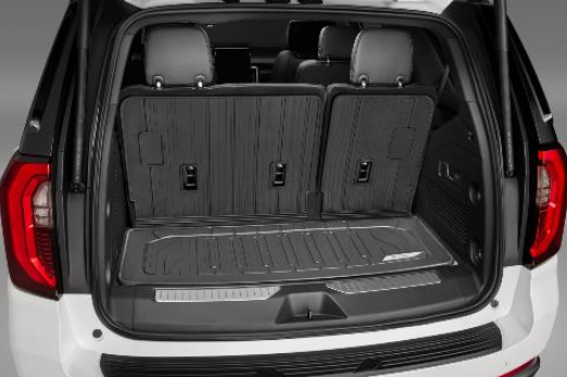 Cargo Area Liner - Black Cargo Protection, Integrated Cargo Liner in Jet Black with GMC Logo