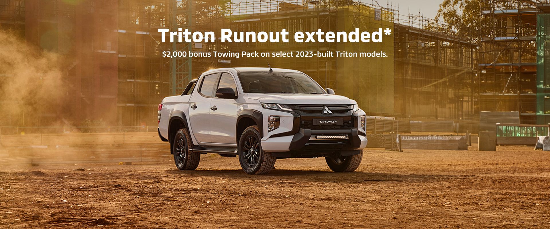 Triton Runout extended $2000 bonus Towing Pack on select 2023 built Triton models.