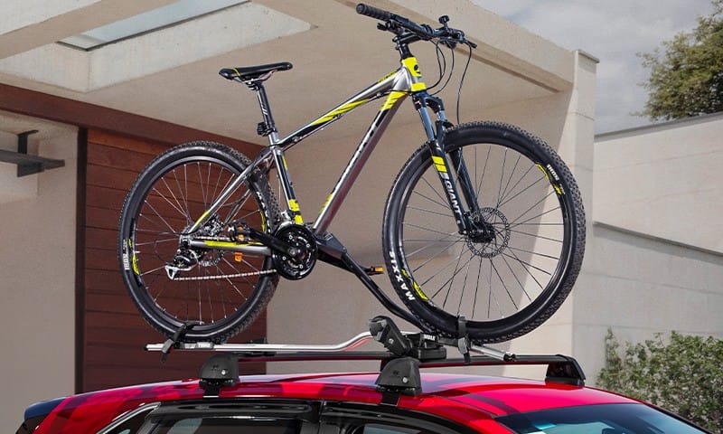Bike carrier wheel on