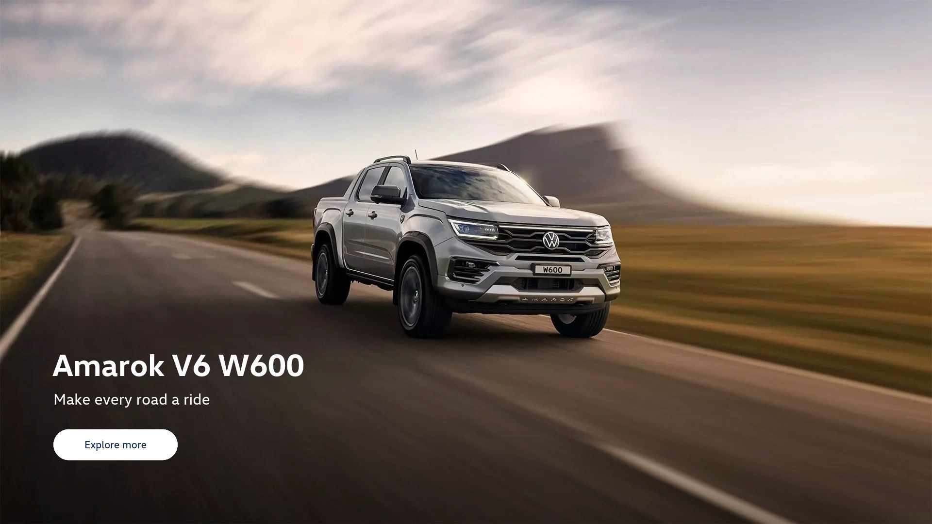 Amarok V6 W600. Make every road a ride.