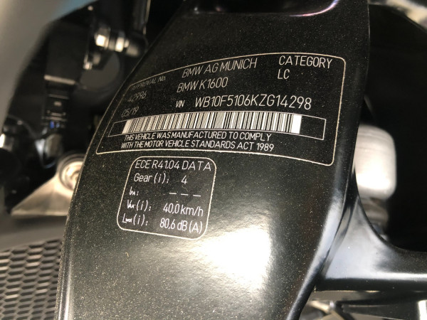 2019 BMW K1600 B Motorcycle