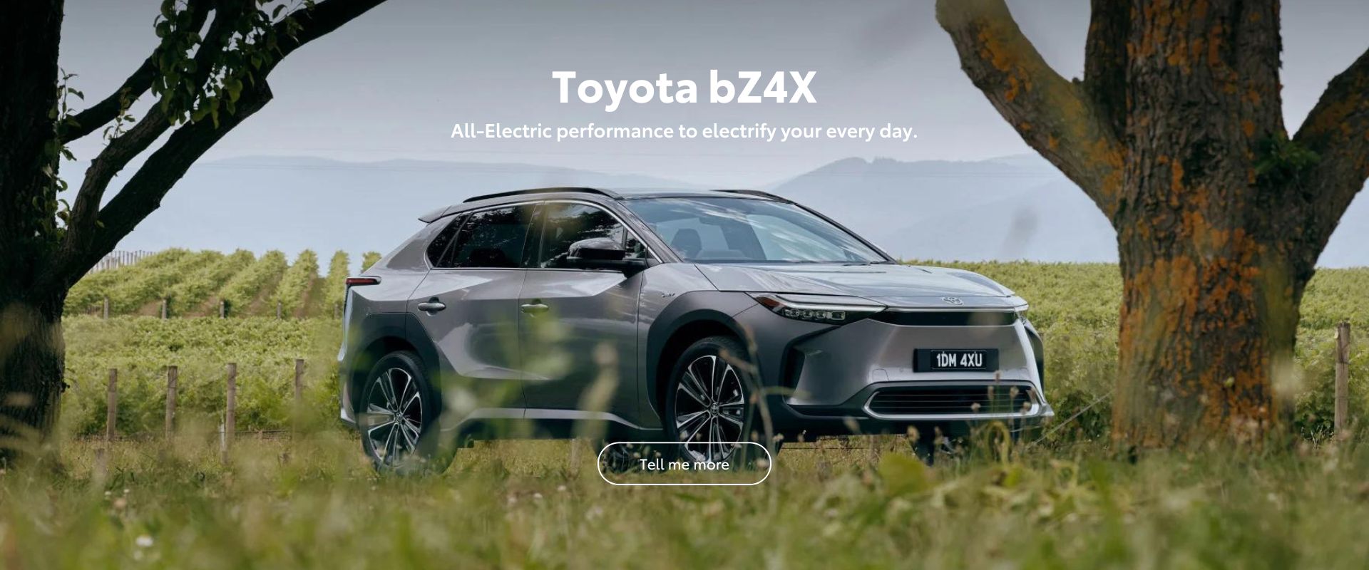 Toyota bZ4X. All-Electric performance to electrify your every day.