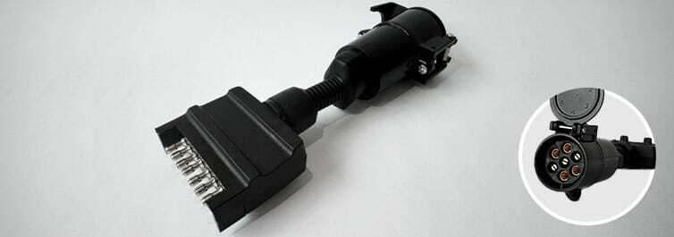 7-pin Flat to 7-pin Round Trailor Adaptor
