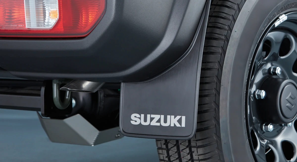 Jimny - Black Rear Mud Flap Set with Suzuki Lettering