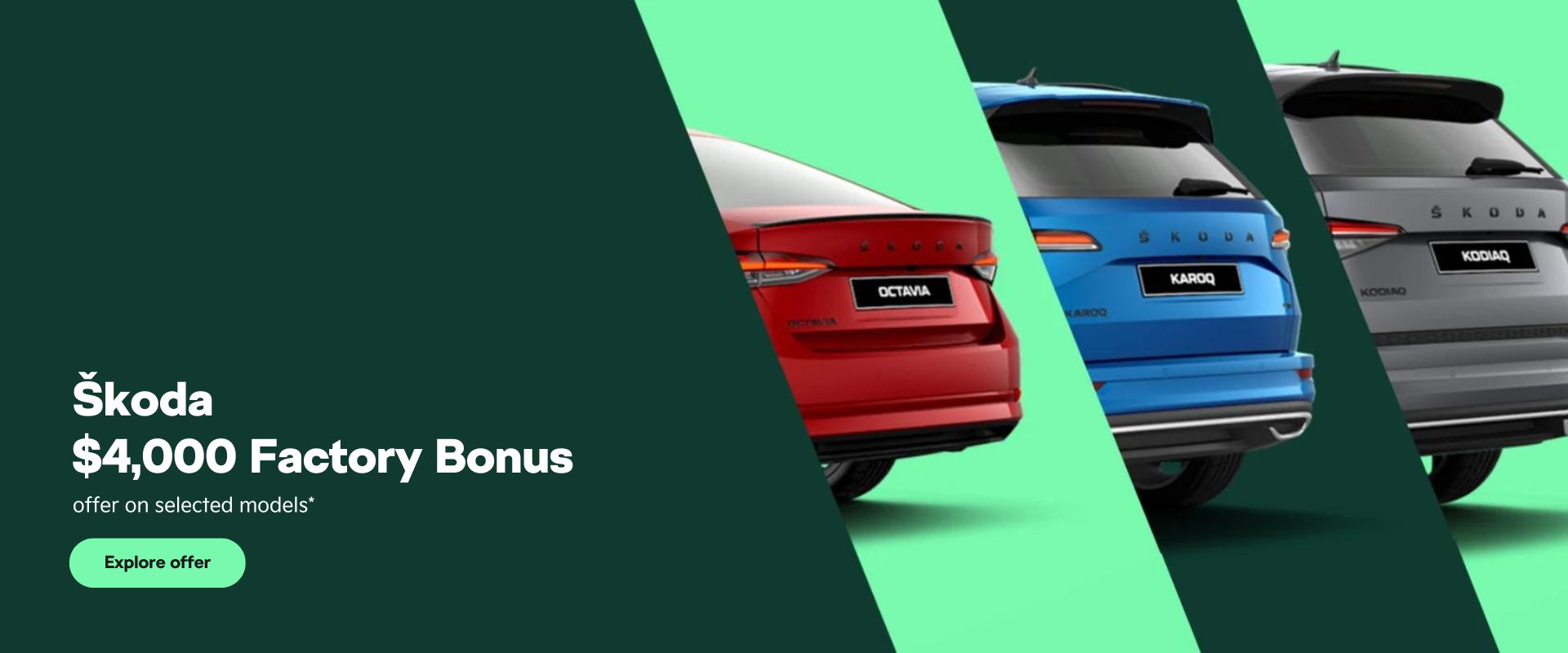 $4,000 Factory Bonus offer on selected models.