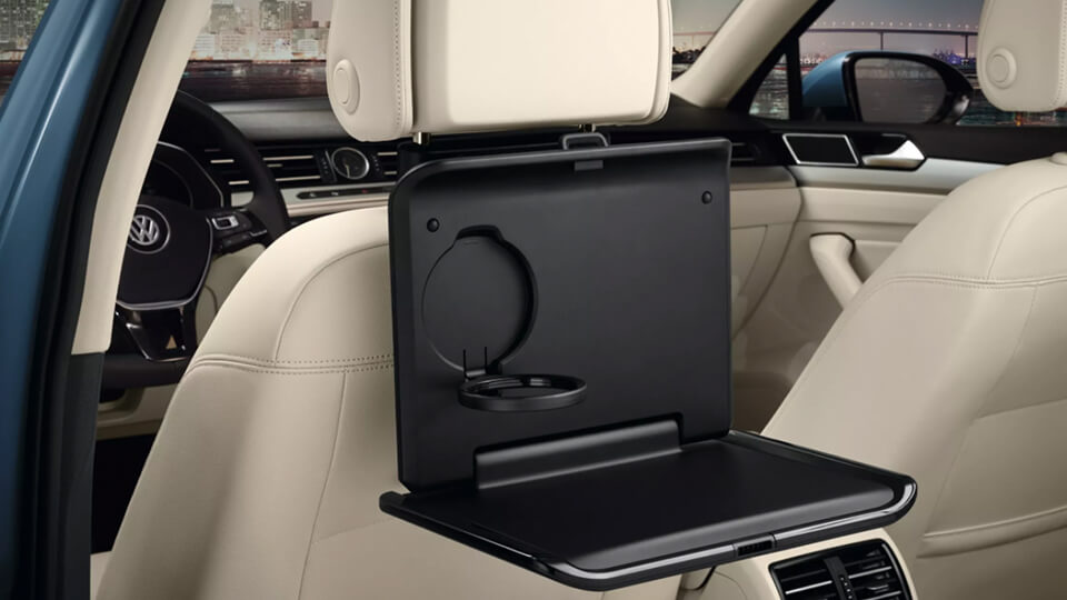 Folding table with cup holder