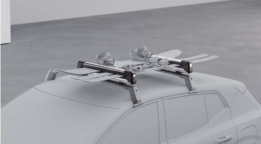 Retractable ski holder