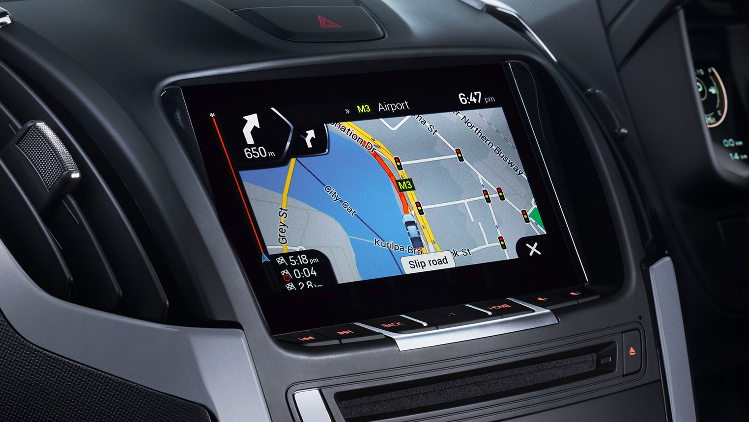 Touchscreen Audio and Satellite Navigation System Image