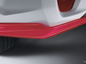 STI Rear Side Under Spoiler - Cherry red Image