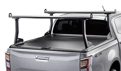 Satin Black Ladder Rack Kit For Manual Retractable Roller Tonneau Cover (Also available for Electric Roller Tonneau Cover)