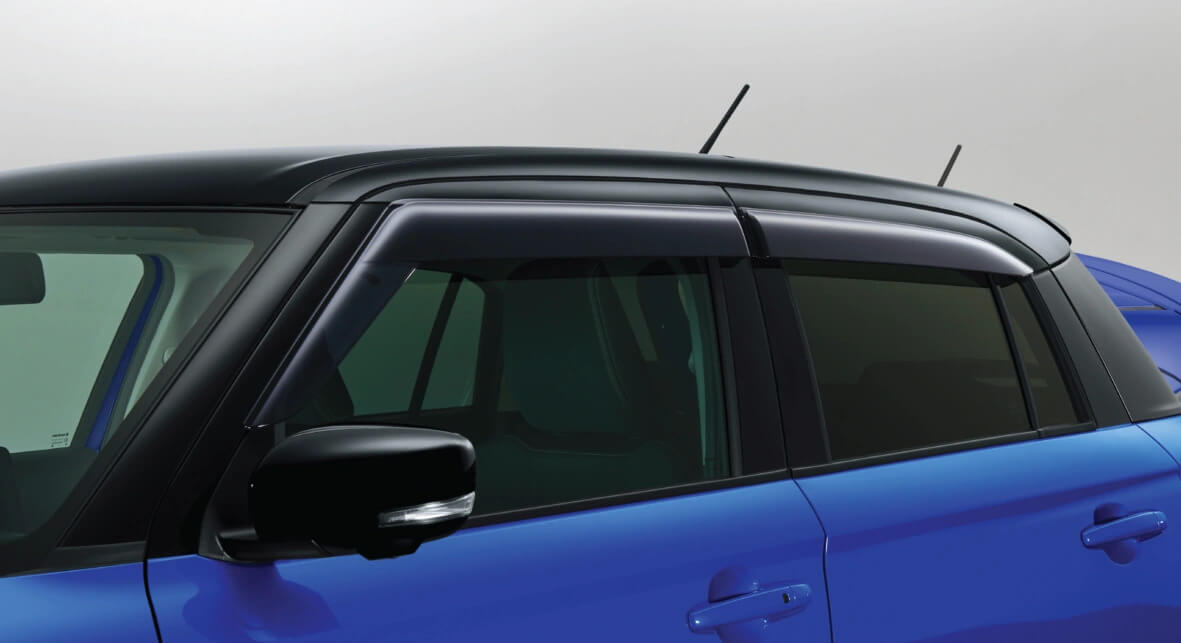 Door Visor Four Piece Set with Swift Logo - Swift Hybrid