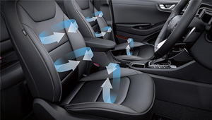 IONIQ Heated and ventilated seats.
